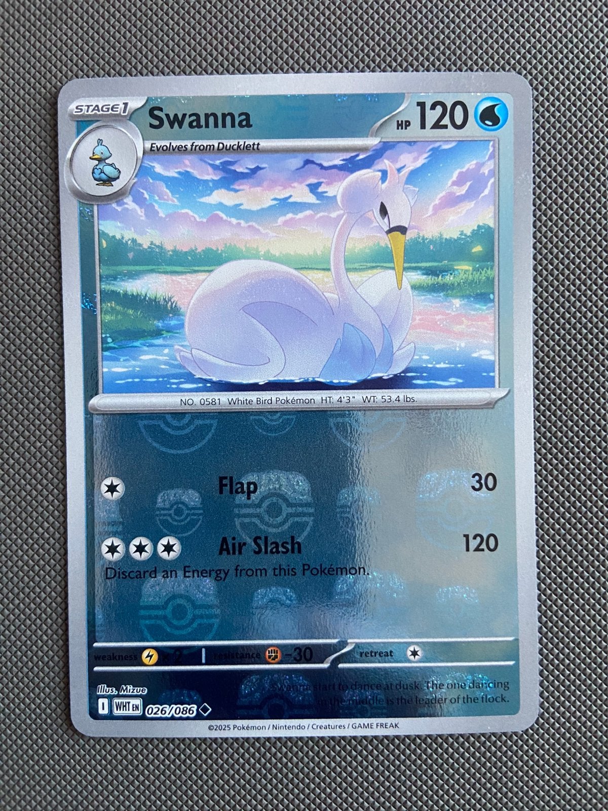 Swanna Masterball (xWHT 026) Pokemon White Flare, Ophalen, Zo goed als nieuw
