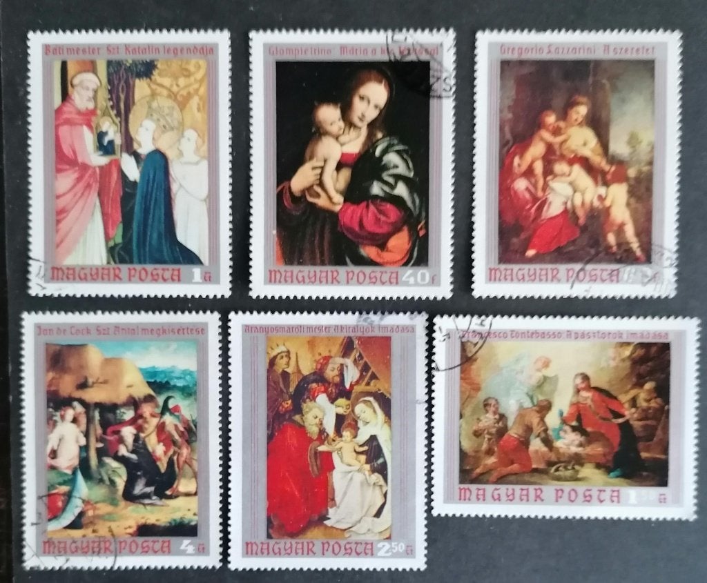 MAGYAR POST (Hongarije) - religieuze schilderijen 1970, Verzenden, Gestempeld