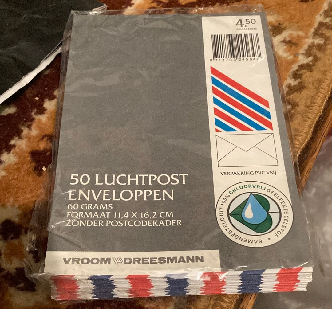 Luchtpostpapier, Ophalen of Verzenden, Zo goed als nieuw