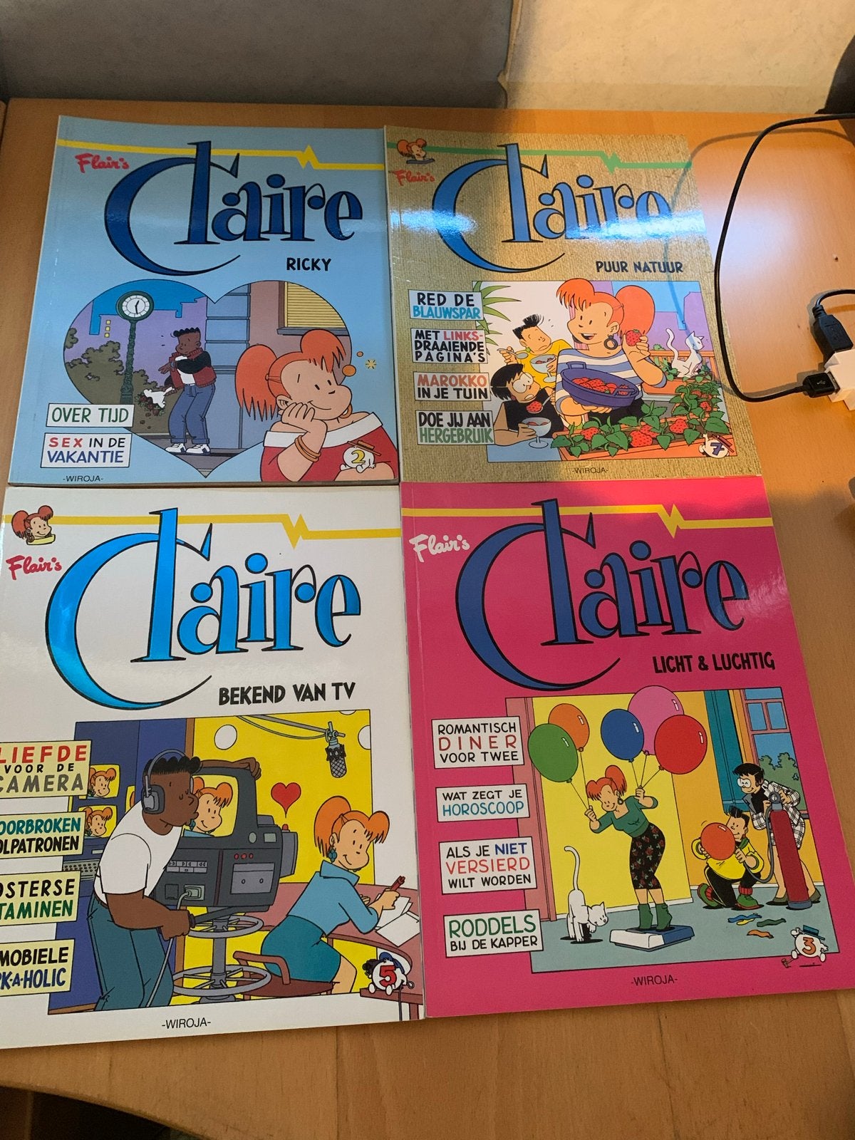 4 Flair's Claire stripboeken - Diverse edities, Ophalen of Verzenden, Gelezen