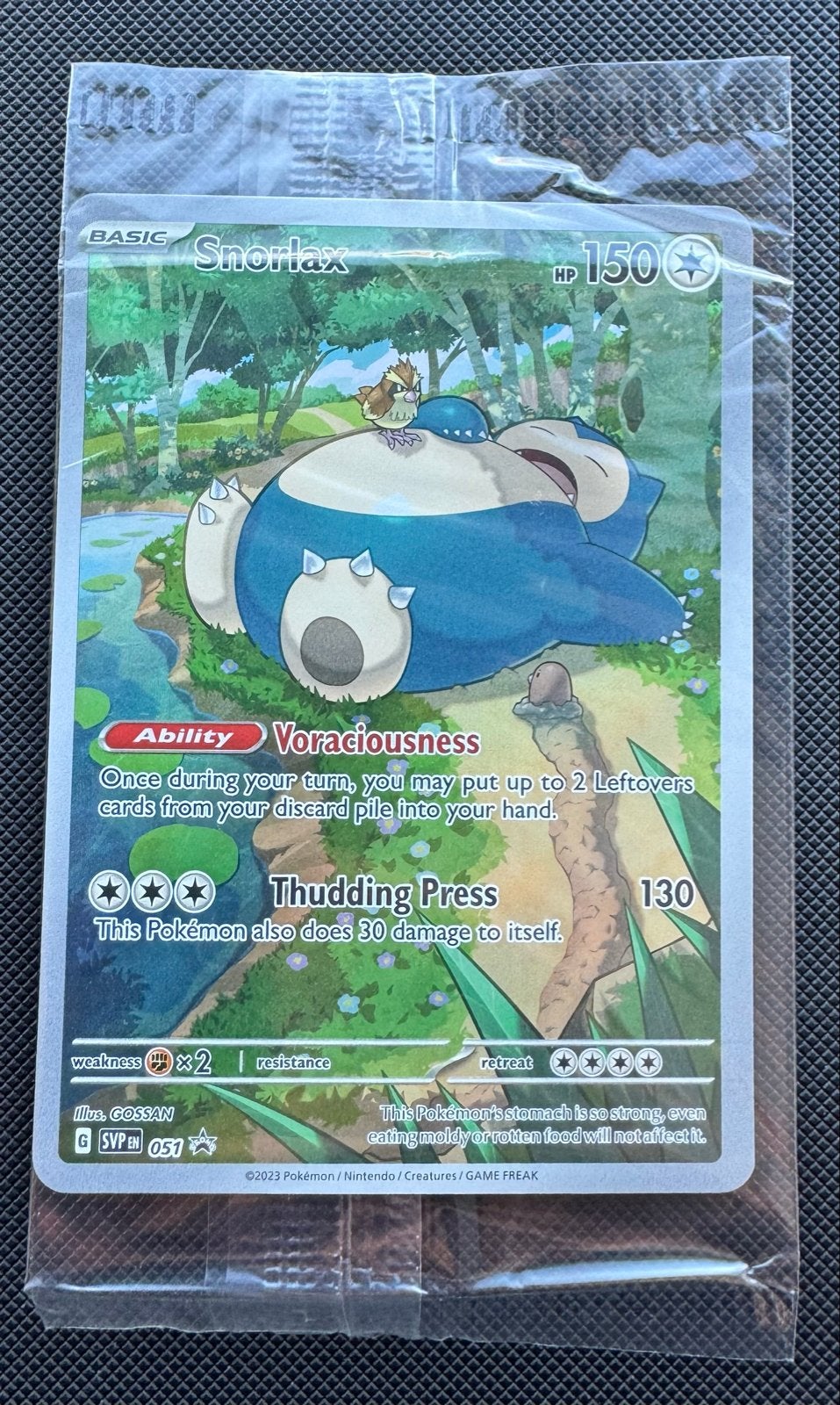 Snorlax #051- Sealed/Promo - 151 - Pokemon Kaart, Ophalen of Verzenden, Nieuw, Losse kaart
