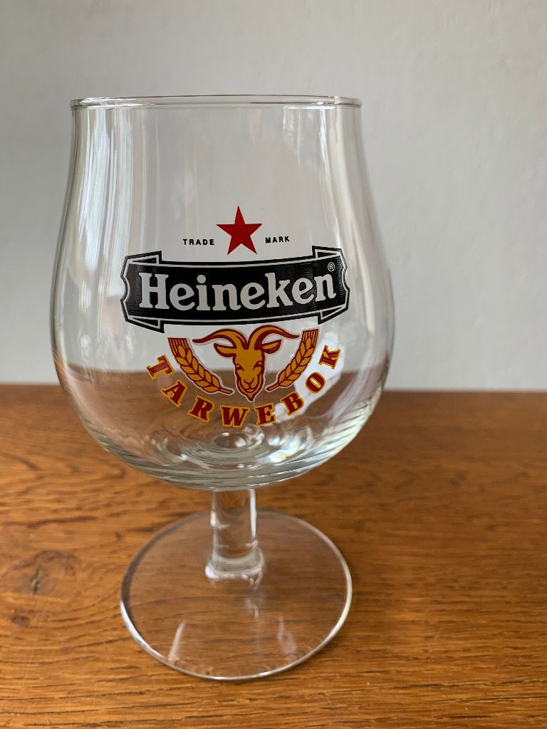 Bierglas op Voet "Heineken" 'Tarwebok' Nieuw, Verzamelen, Ophalen of Verzenden, Nieuw, Glas of Glazen, Overige merken