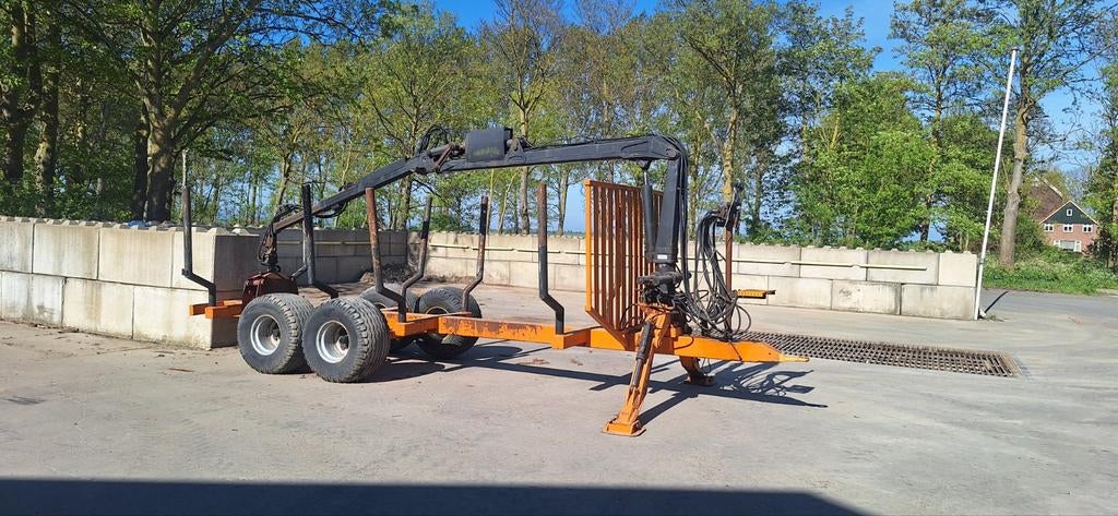 Uitrijwagen rückewagen bomenkar 10 ton farmi kraan, Ophalen, Overige, Transport