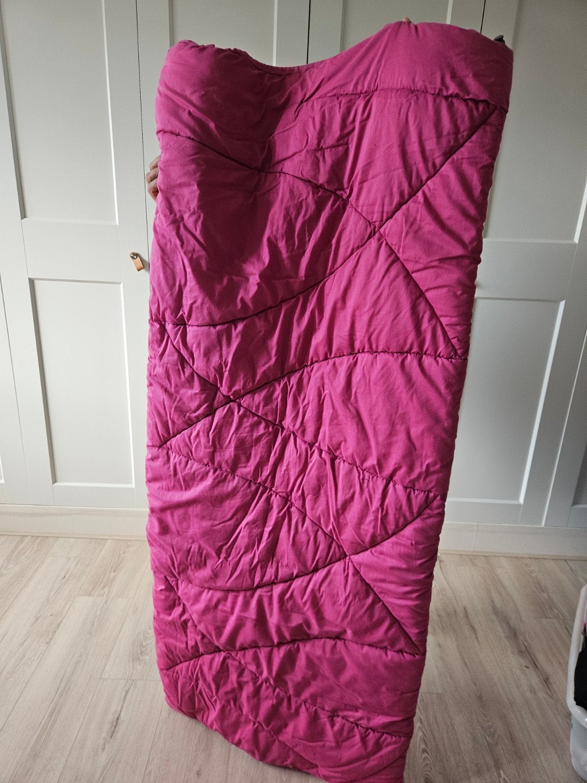 Nomad kinder! slaapzak roze met tropische print, Caravans en Kamperen, Slaapzakken, Ophalen of Verzenden, Gebruikt
