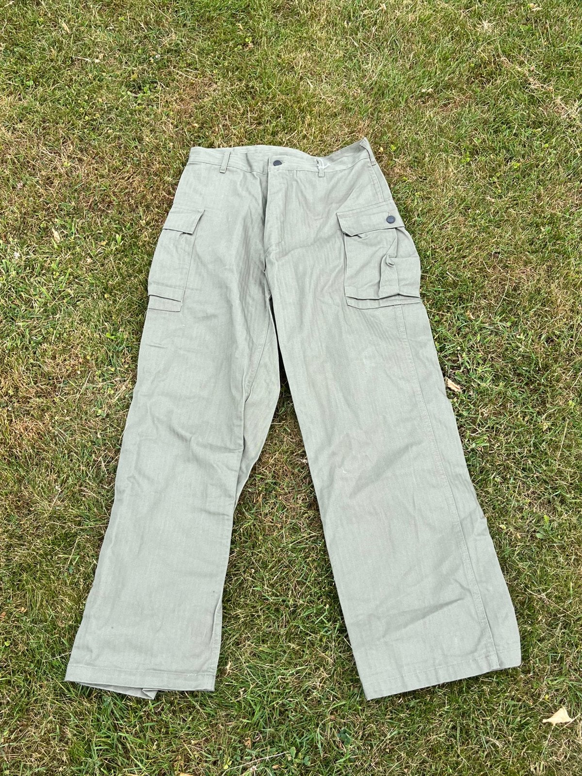 HBT trousers OD7 herringbone twill broek repro reenactment, Ophalen of Verzenden, Duitsland, Kleding of Schoenen