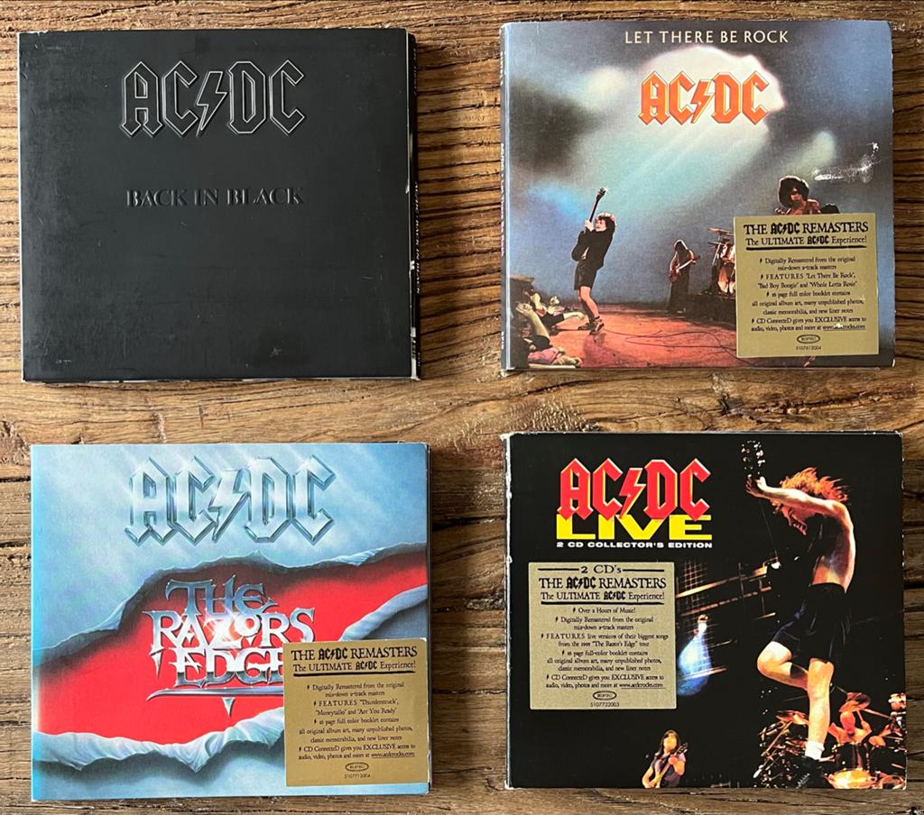 AC/DC CD collectie: Back in Black, Let There Be Rock, The Ra, Cd's en Dvd's, Cd's | Rock, Ophalen of Verzenden, Gebruikt, Rock-'n-Roll