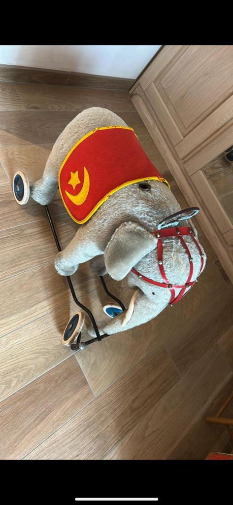 prachtige antieke steiff olifant op wielen, Antiek en Kunst, Antiek | Speelgoed, Verzenden