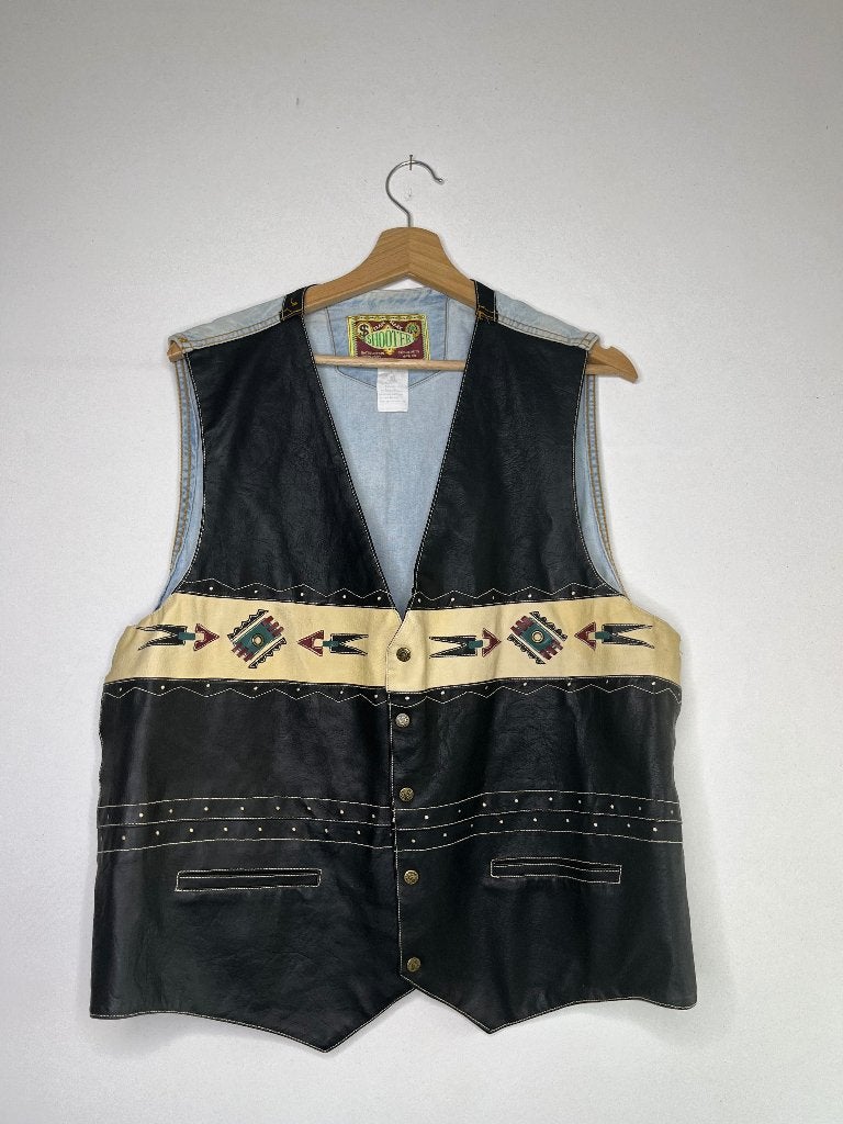 Vintage gilet shooter maat L/XL?, Ophalen of Verzenden, Gedragen, Maat 56/58 (XL), Blauw