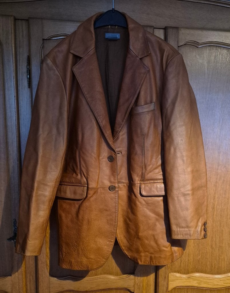 Castro herenblazer leer, Ophalen of Verzenden, Zo goed als nieuw, Maat 52/54 (L), Overige kleuren