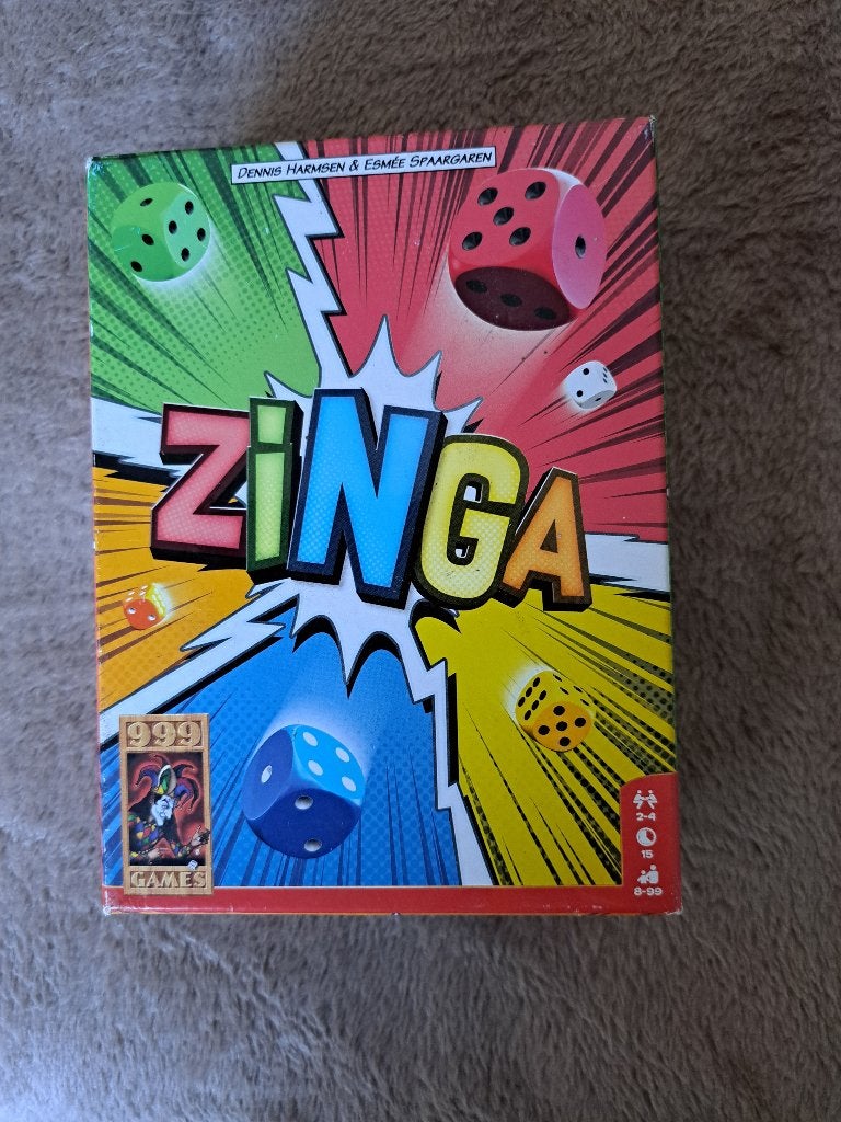 Zinga dobbelspel (999 games), Hobby en Vrije tijd, Gezelschapsspellen | Overige, Een of twee spelers, Ophalen of Verzenden, Zo goed als nieuw
