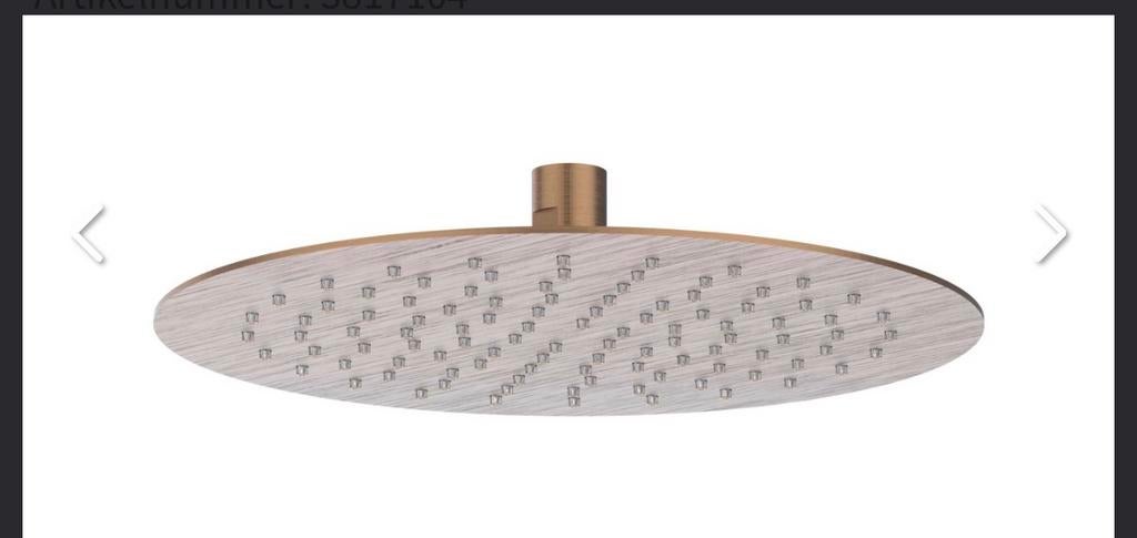 IVY hoofddouche Slim 25cm Eco-Air geborsteld mat koper nieuw, Ophalen of Verzenden, Nieuw, Koper, Douche