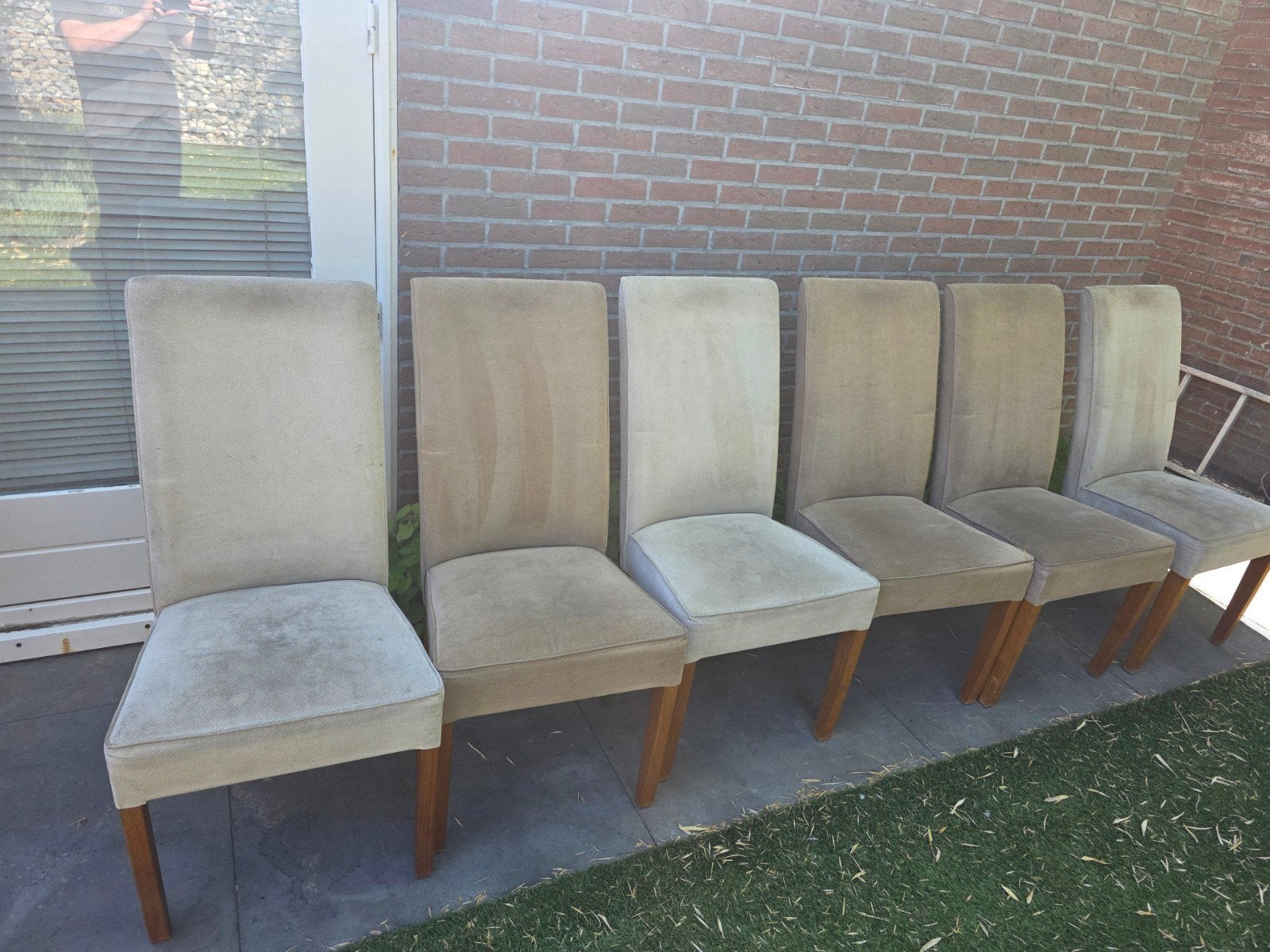 Set van 6 eettafelstoelen, Ophalen, Gebruikt, Stof, Vijf, Zes of meer stoelen