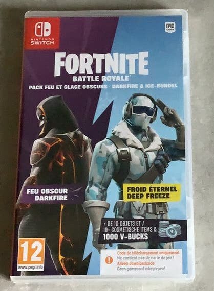 Fortnite Nintendo Switch 1 /2 DarkFire & Ice 1000 v-bucks, Spelcomputers en Games, Games | Nintendo Switch, 1 speler, Ophalen of Verzenden