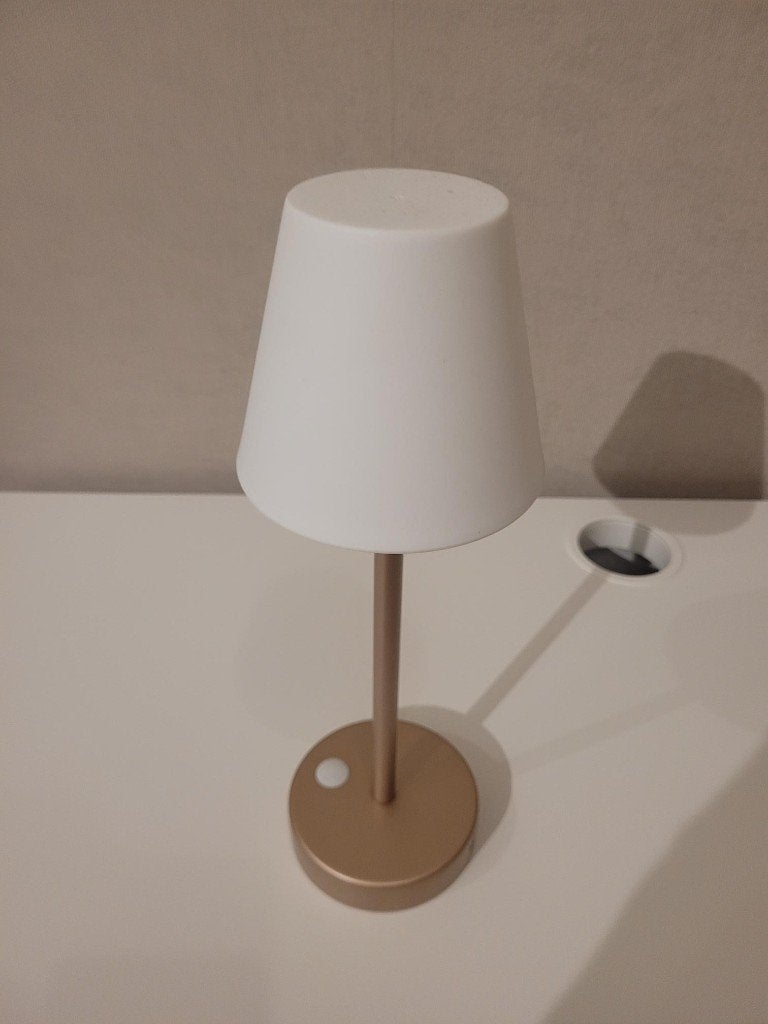 Westwing rosgouden tafellamp met led, Ophalen of Verzenden, Zo goed als nieuw