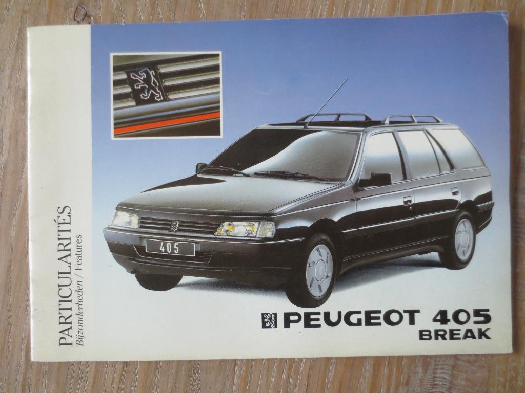 Instructieboek/ Handleiding Peugeot 405 Break Particularités, Auto diversen, Handleidingen en Instructieboekjes, Ophalen of Verzenden