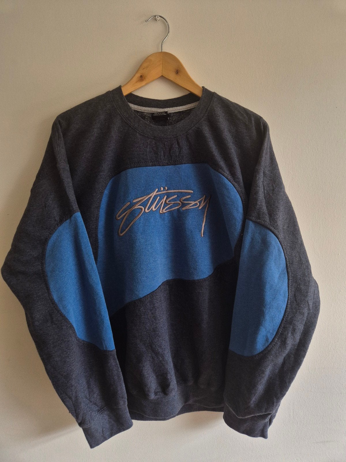 Stussy Rework Sweater Heren Maat L Blauw, Maat 52/54 (L), Stussy, Gedragen, Verzenden