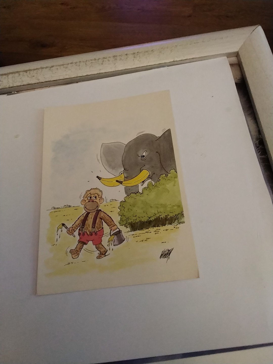 AAPJE MET EMMER EN BOZE OLIFANT  MET BANANEN, Ophalen of Verzenden, Overige thema's