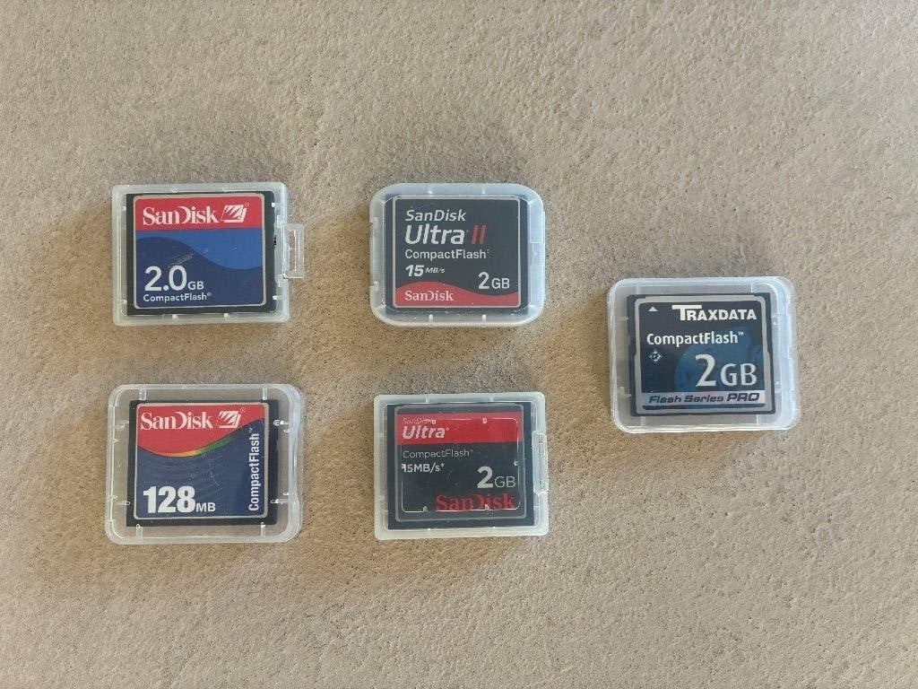 Geheugenkaarten voor Canon camera, Fotocamera, 2 GB, CompactFlash, Gebruikt