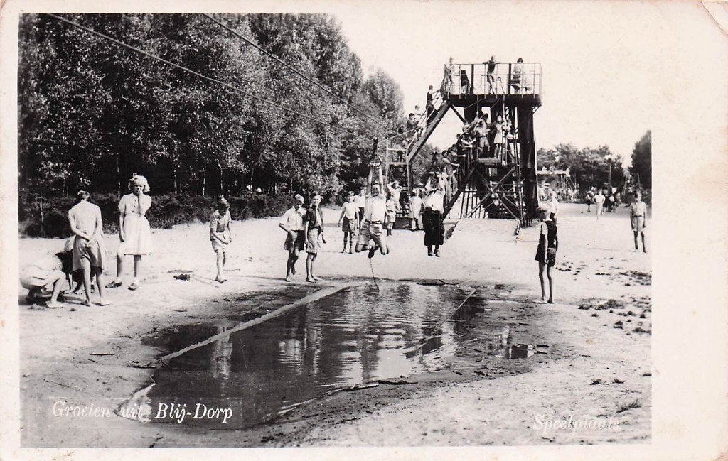 Rotterdam - Groeten uit Blijdorp, de speeltuin, Ophalen of Verzenden, 1960 tot 1980, Gelopen, Zuid-Holland