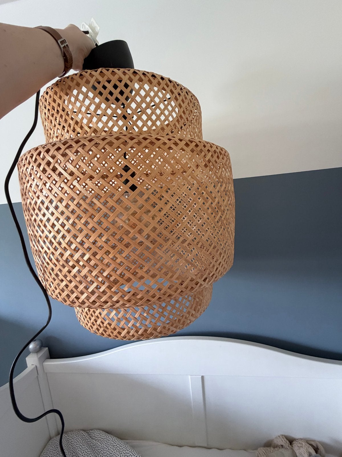 Ikea Sinnerlig Hanglamp, Huis en Inrichting, Ophalen, Zo goed als nieuw, Hout, 50 tot 75 cm