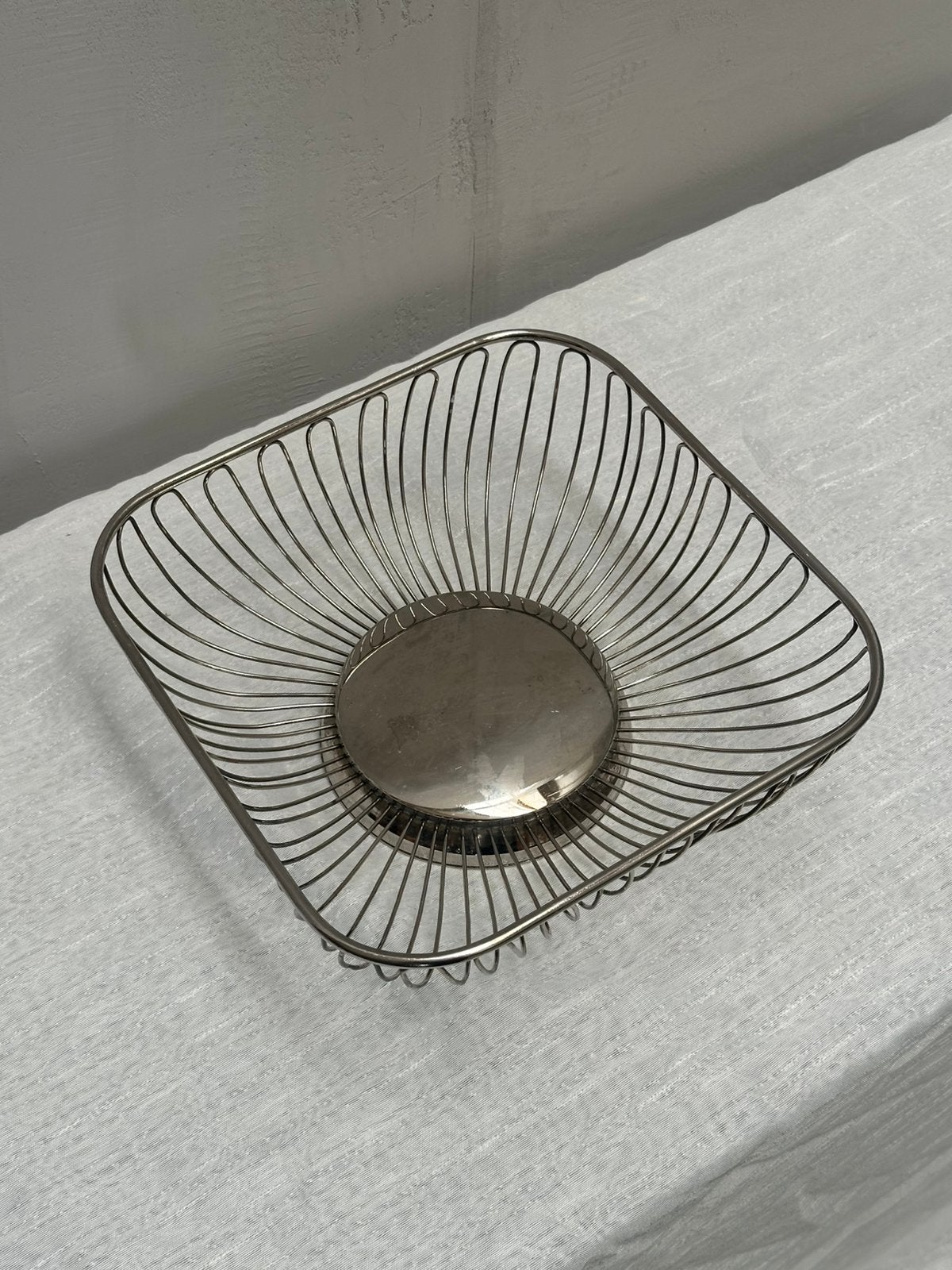 Vintage broodmand / fruitschaal / draadmand Alessi stijl, Ophalen of Verzenden
