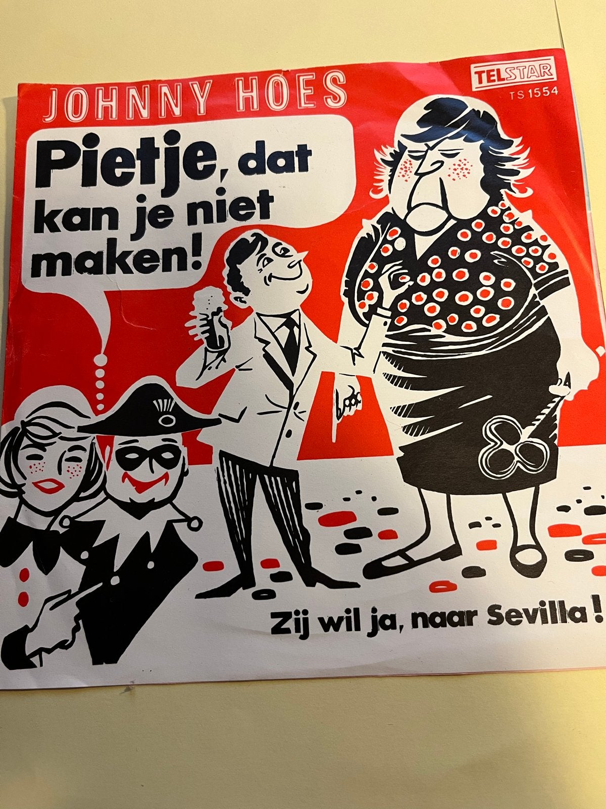 Johnny Hoes - Pietje, dat kan je niet maken! (single), Gebruikt, 7 inch, EP, Fotohoes