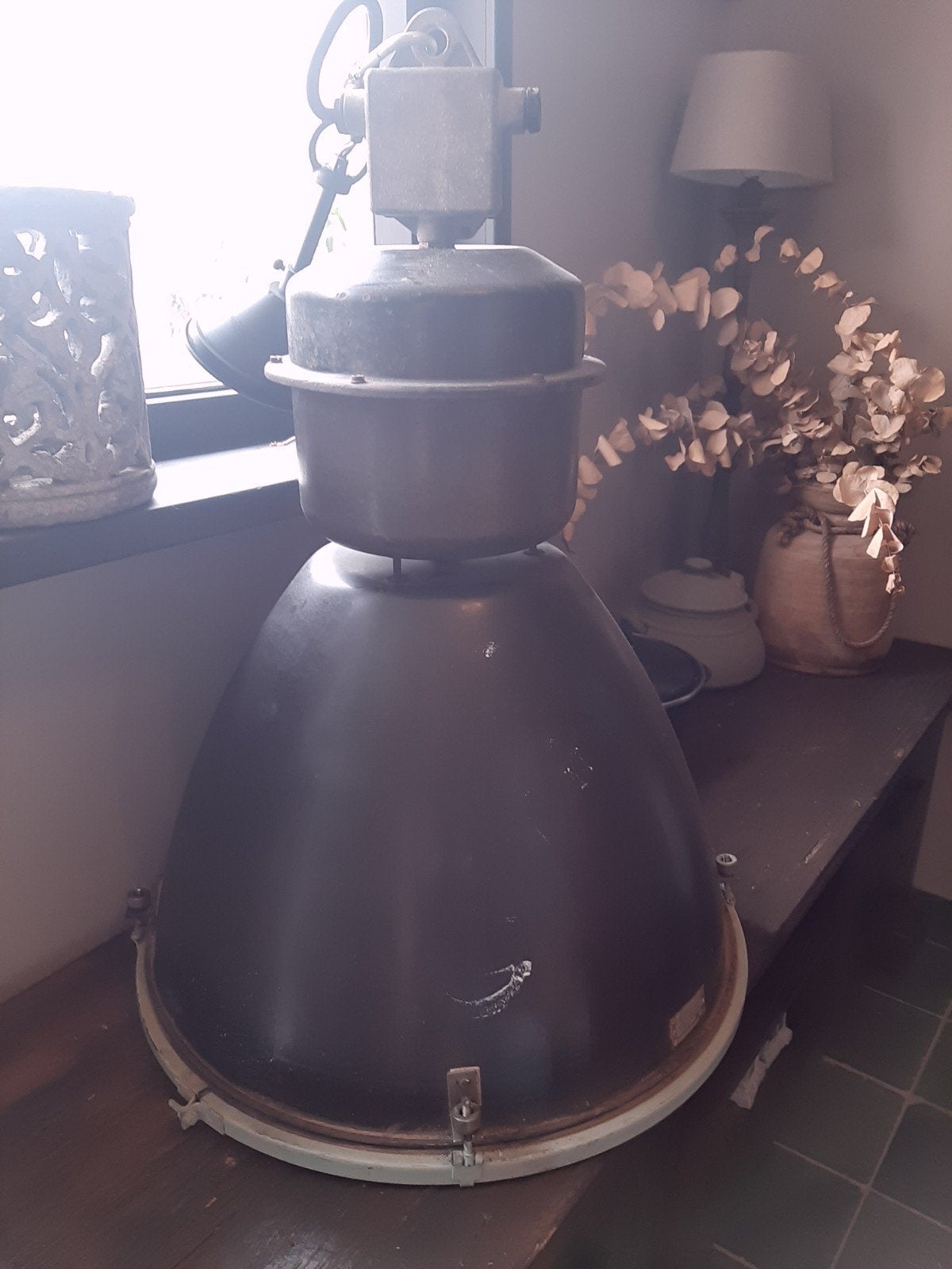 Orginele industriele lamp!, Ophalen, Gebruikt, Metaal, Industrieel