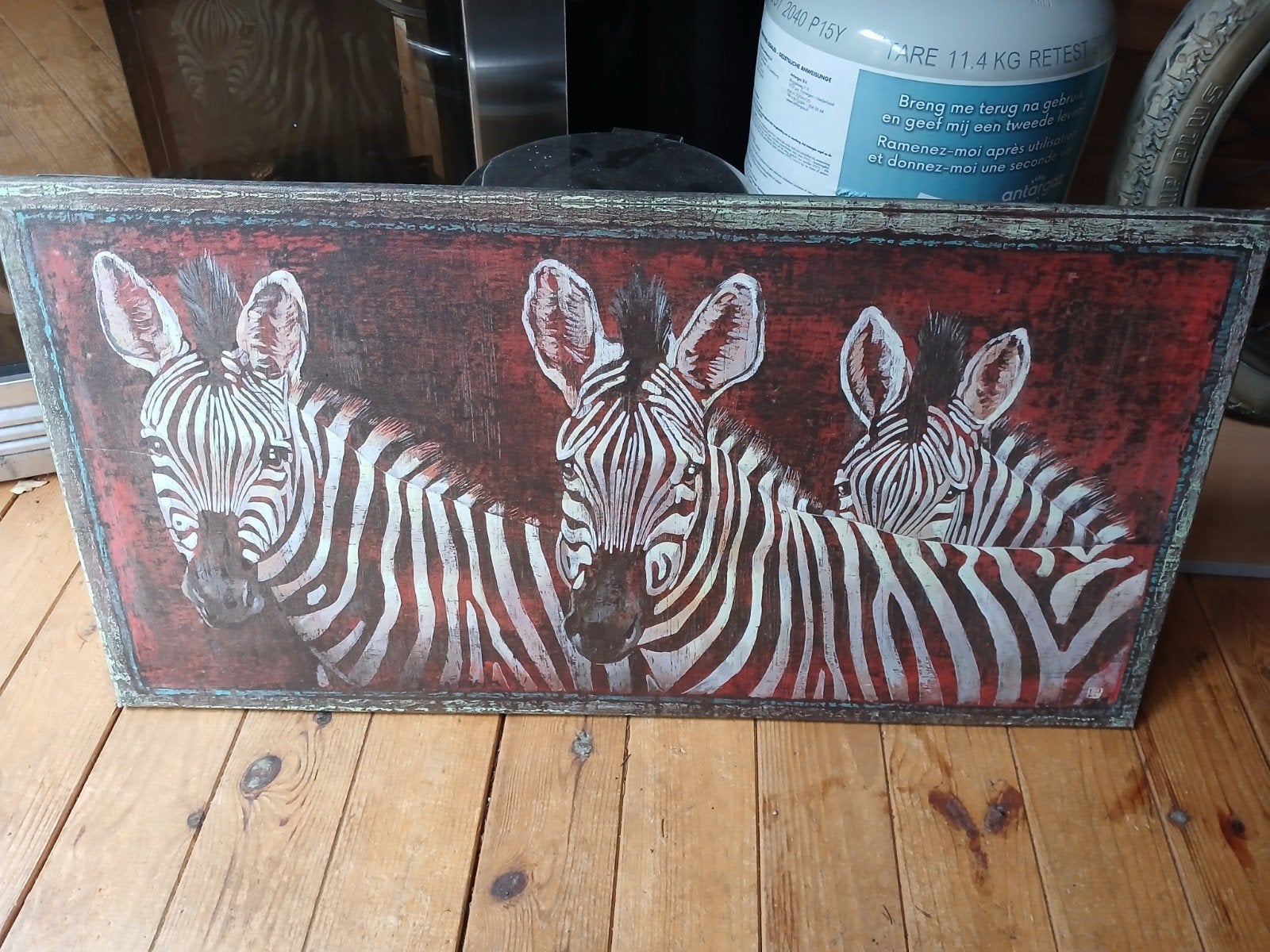 canvas zebra, Ophalen, Nieuw, Schilderij