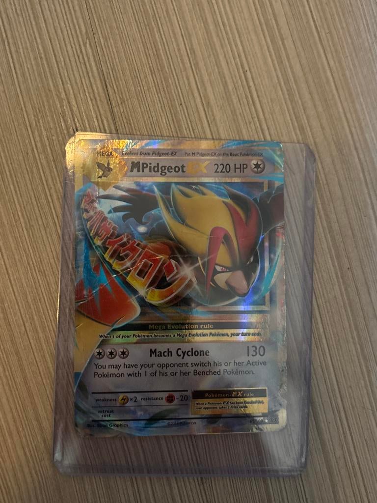 Pokémon M Pidgeot EX - Zwaar Beschadigd, Ophalen of Verzenden, Zo goed als nieuw, Losse kaart, Foil