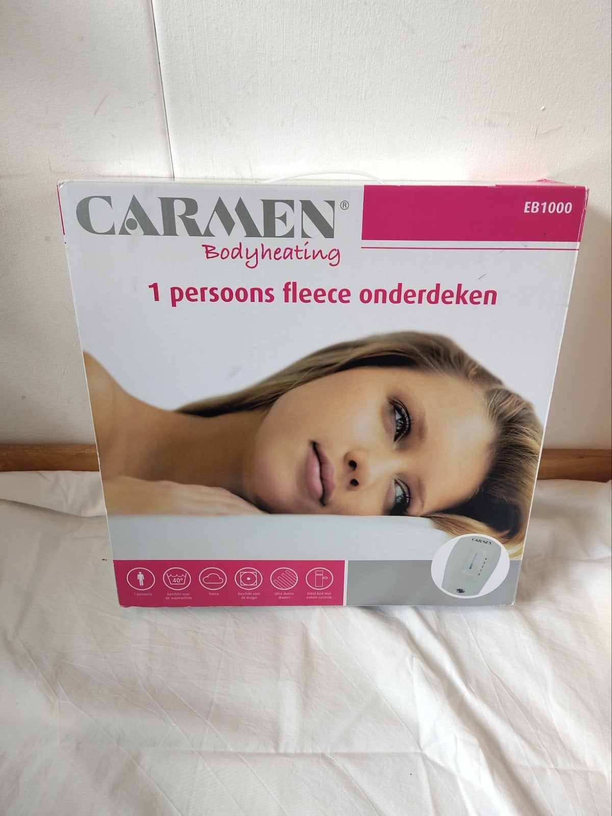 elektrisch deken, Fleecedeken, Wit, 130 cm, Nieuw