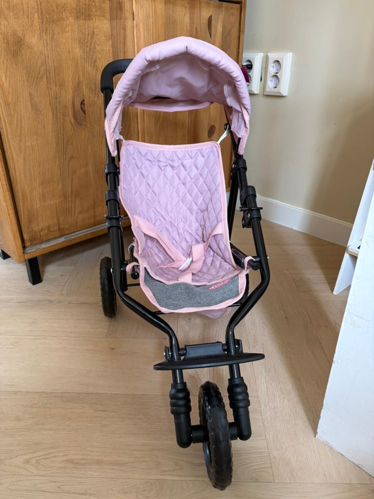 Poppenbuggy/ poppenwagen van Götz met pop, Ophalen, Zo goed als nieuw, Babypop