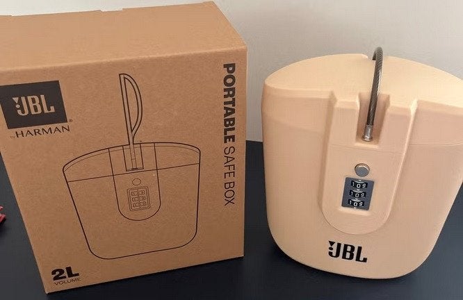 JBL Draagbare Beach Safe Box 2L - Beige, Ophalen, Nieuw, Brandkast