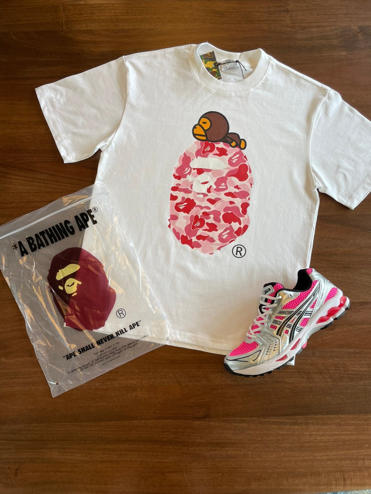 Bape shirt, Verzenden, Nieuw, Maat 48/50 (M), Roze