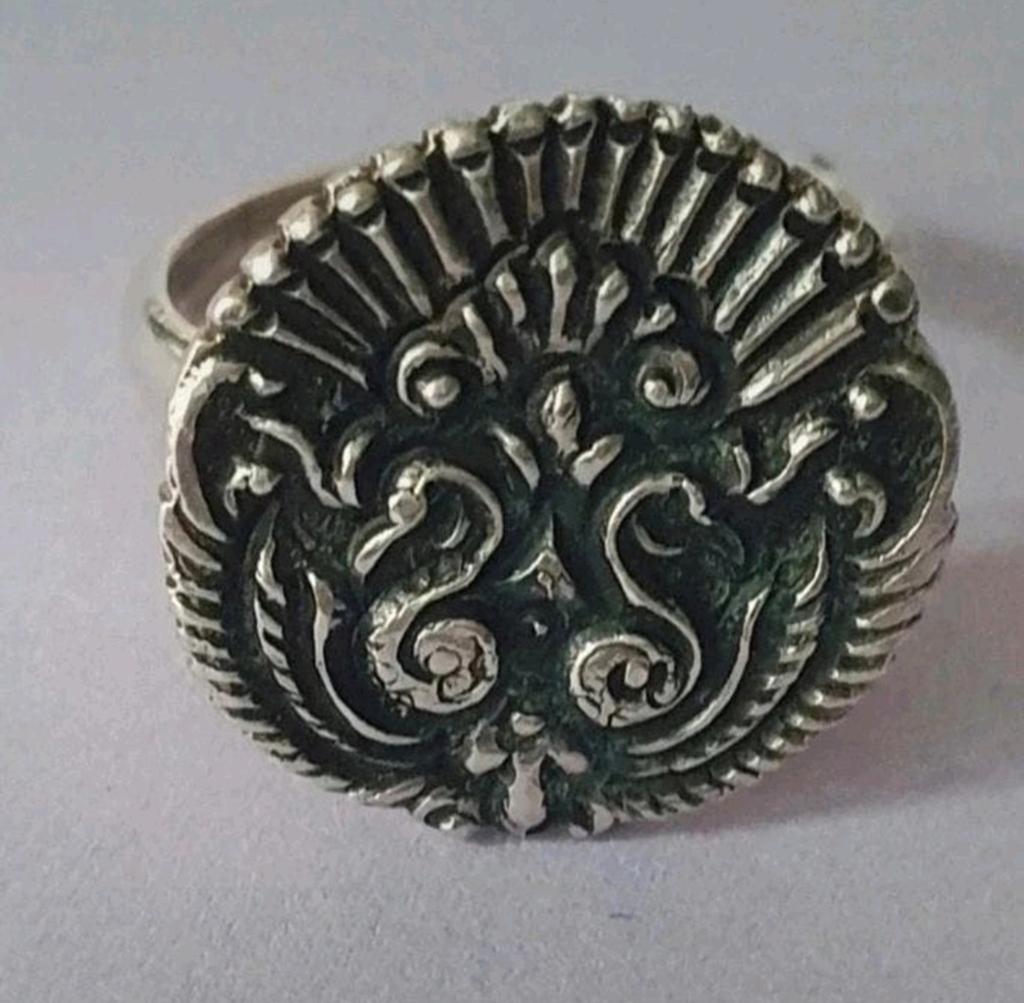 Vintage Zilveren Garuda Ring - Garuda (Indonesië), Ophalen of Verzenden, Zilver, Zilver