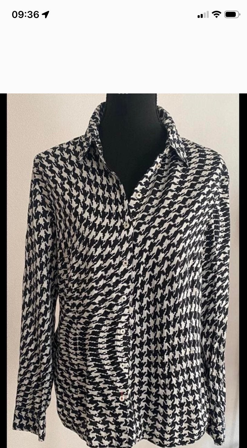Leuke blouse van ERFO..mt:44, B, Verzenden, Zwart, Maat 42/44 (L)