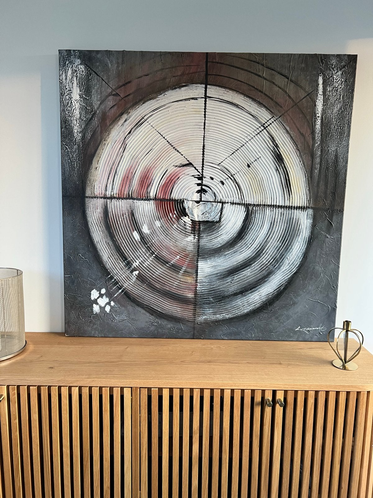 Abstract schilderij 100x100 cm - Modern en sfeervol, Ophalen of Verzenden