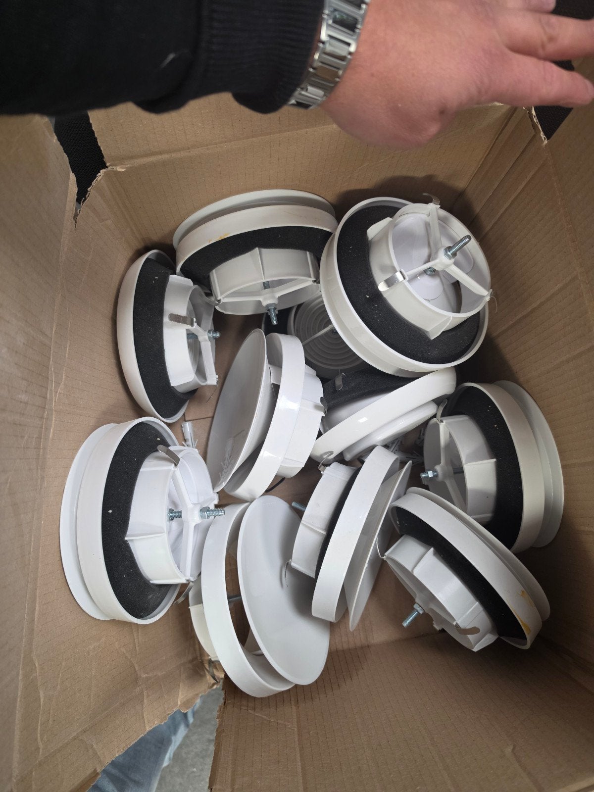 11 WTW doppen, ventilatieroosters, 110mm, Ophalen of Verzenden, Gebruikt, Ventilator