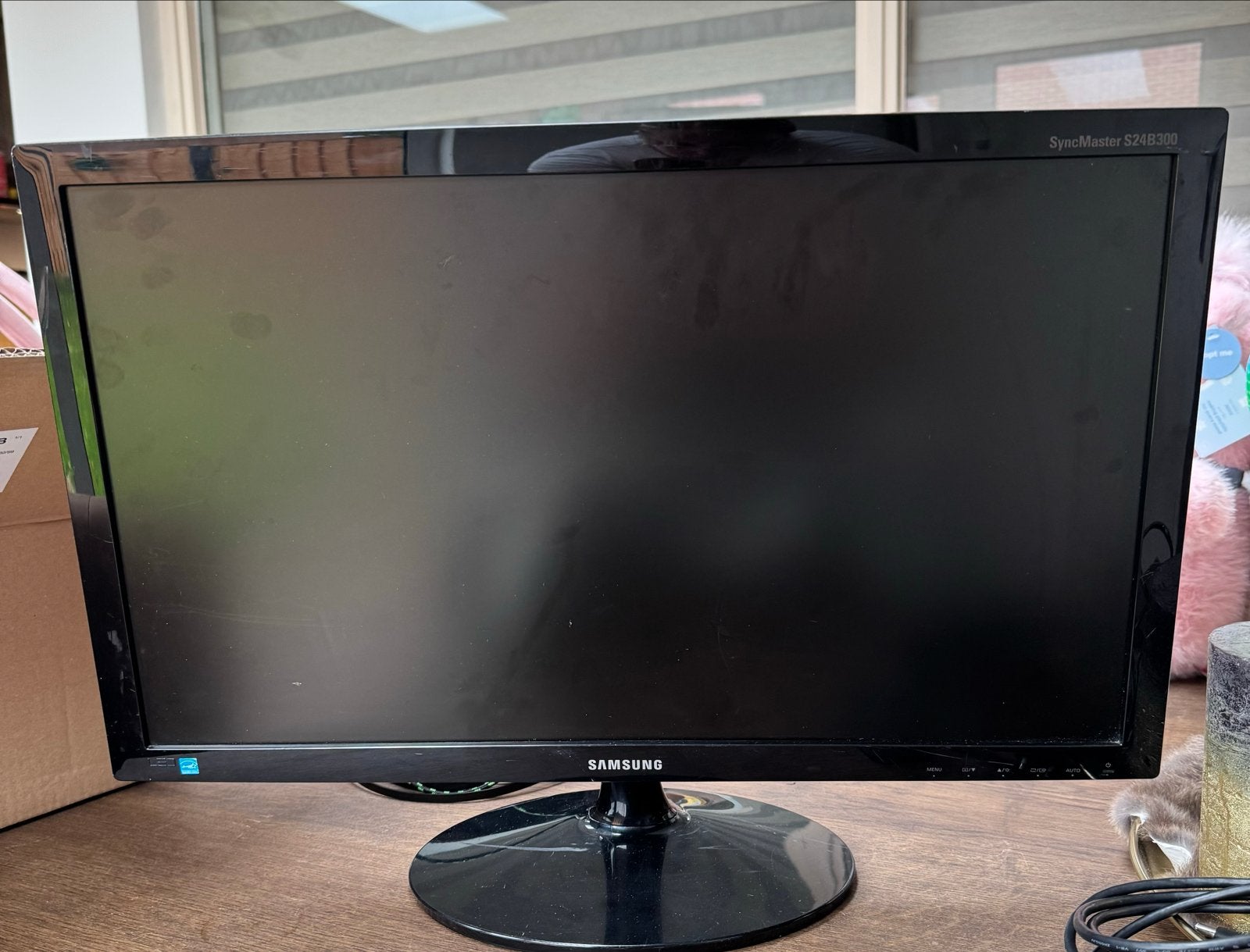Samsung SyncMaster S24B300 24 inch monitor, Ophalen, Gebruikt, Full HD, 60 Hz of minder
