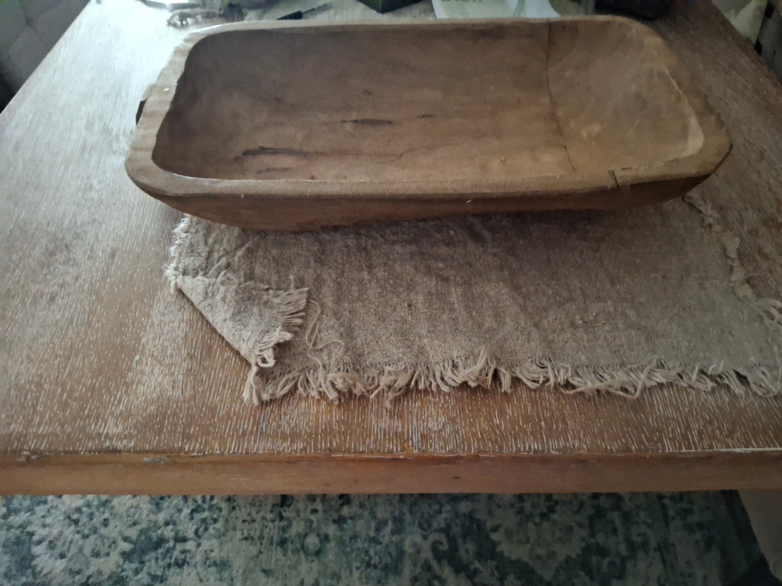 Decoratieve Houten Trog - Rustieke Schaal, Antiek en Kunst, Ophalen