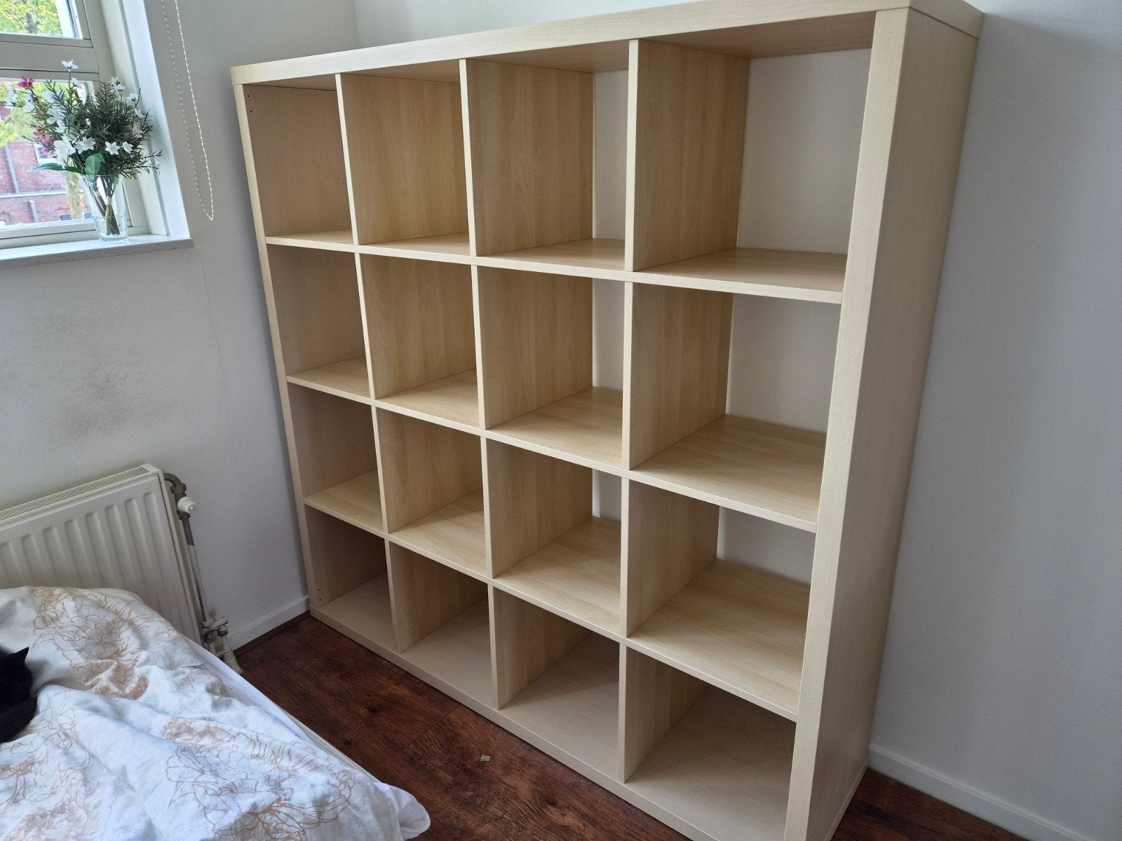 Ikea Kallax 16 vakken (4 x 4) open kast, licht eiken, Huis en Inrichting, Kasten | Boekenkasten, Ophalen, Met plank(en), 100 tot 150 cm
