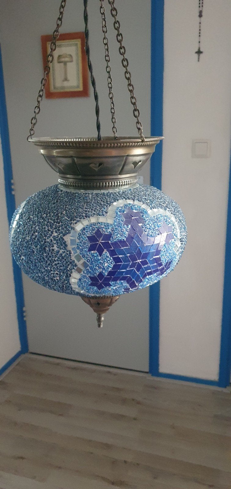 Mozaieklamp, Huis en Inrichting, Lampen | Hanglampen, Ophalen