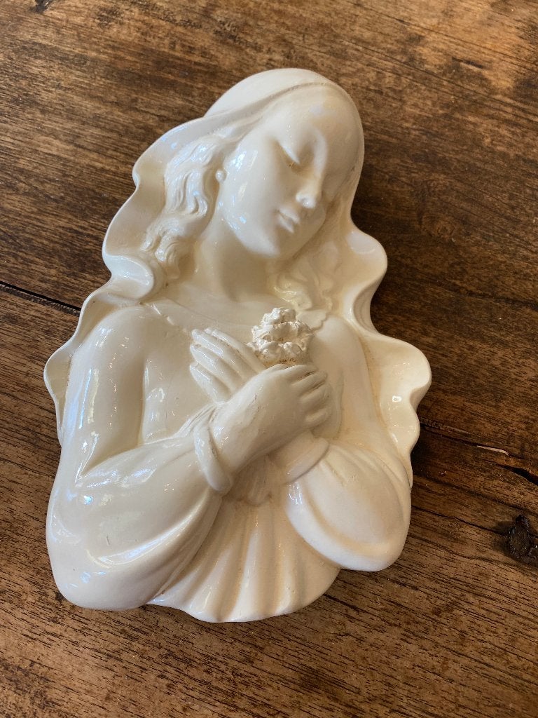 Brocante plaquette/beeld Maria ca. 27 cm, Ophalen of Verzenden
