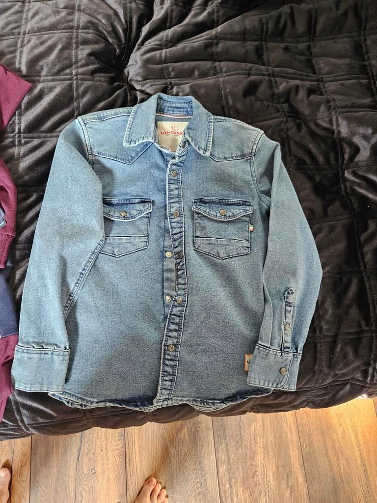 Vingino blouse spijker maat 128, Ophalen of Verzenden, Zo goed als nieuw, Overige maten, Blauw