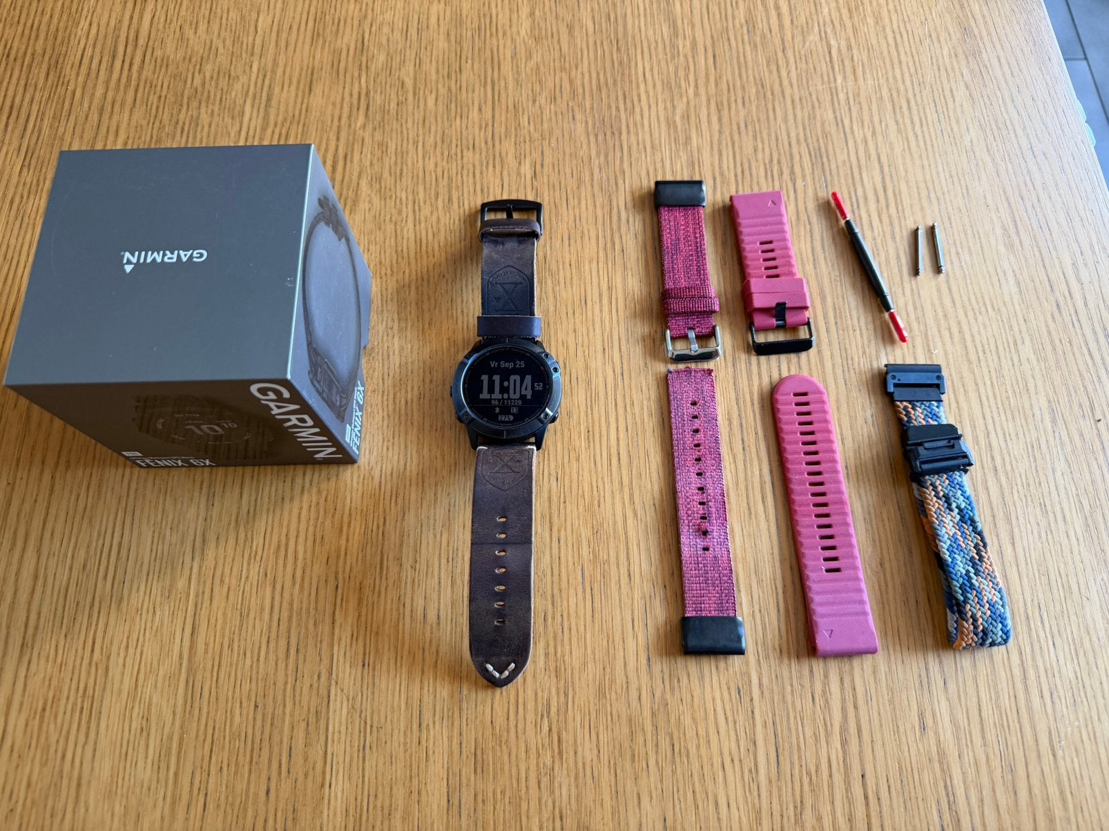 Garmin Fenix 6x pro multisport horloge, Ophalen of Verzenden, Waterdicht, Zo goed als nieuw, Zwart