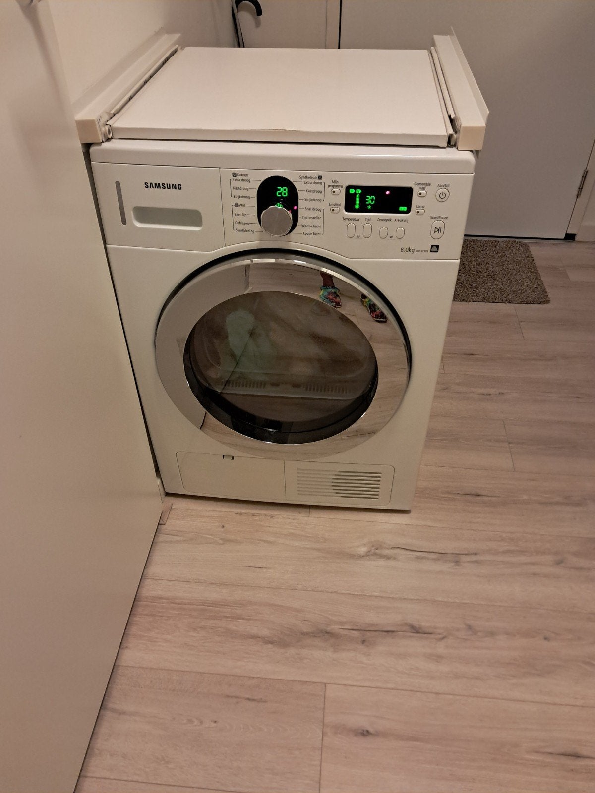 Samsung condens wasdroger met tussenstuk, Witgoed en Apparatuur, Wasmachines, 6 tot 8 kg, Ophalen of Verzenden, 1200 tot 1600 toeren