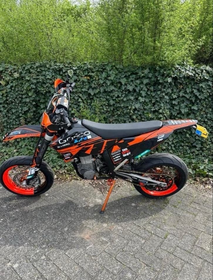 KTM Supermoto - Oranje/Zwart - Goed onderhouden, Motoren, Particulier, Gebruikt, SuperMoto