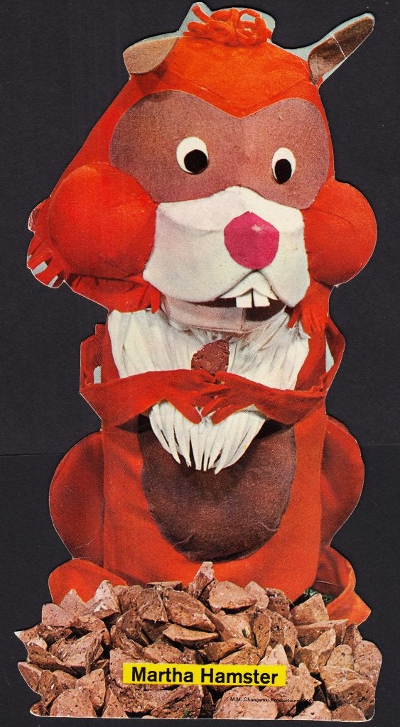 Figuurkaart- 1969- Fabeltjeskrant- Martha Hamster- O, Verzenden, 1960 tot 1980, Ongelopen, Kinderen