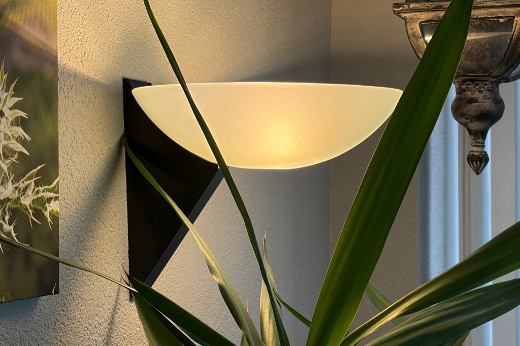 Wandlamp Opaline Glazen Kap Alo Star, Fagio Moriconi for Cil, Ophalen of Verzenden, Gebruikt, Glas, Modern Italiaans