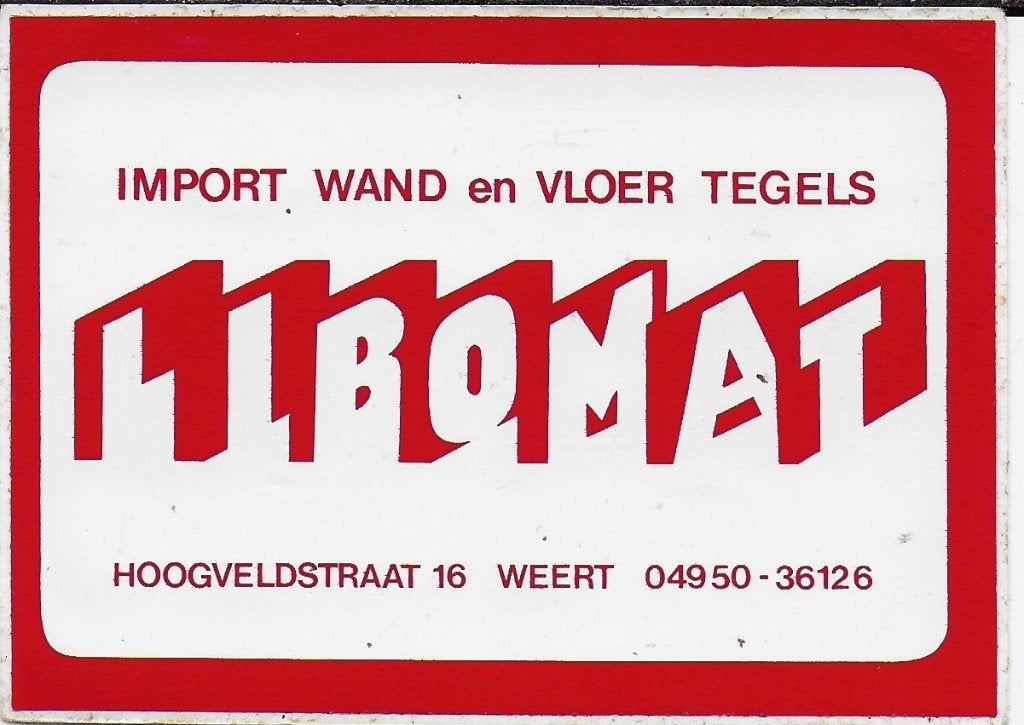 So64 sticker wand en vloer tegels libomat weert, Ophalen of Verzenden, Zo goed als nieuw, Bedrijf of Vereniging