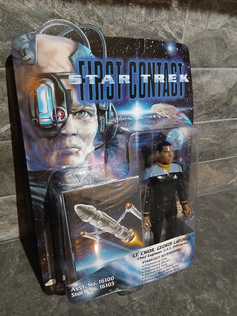 Playmates Star Trek First Contact - LT. CMDR. Geordi Laforge, Ophalen of Verzenden, Nieuw, Film, Actiefiguur of Pop